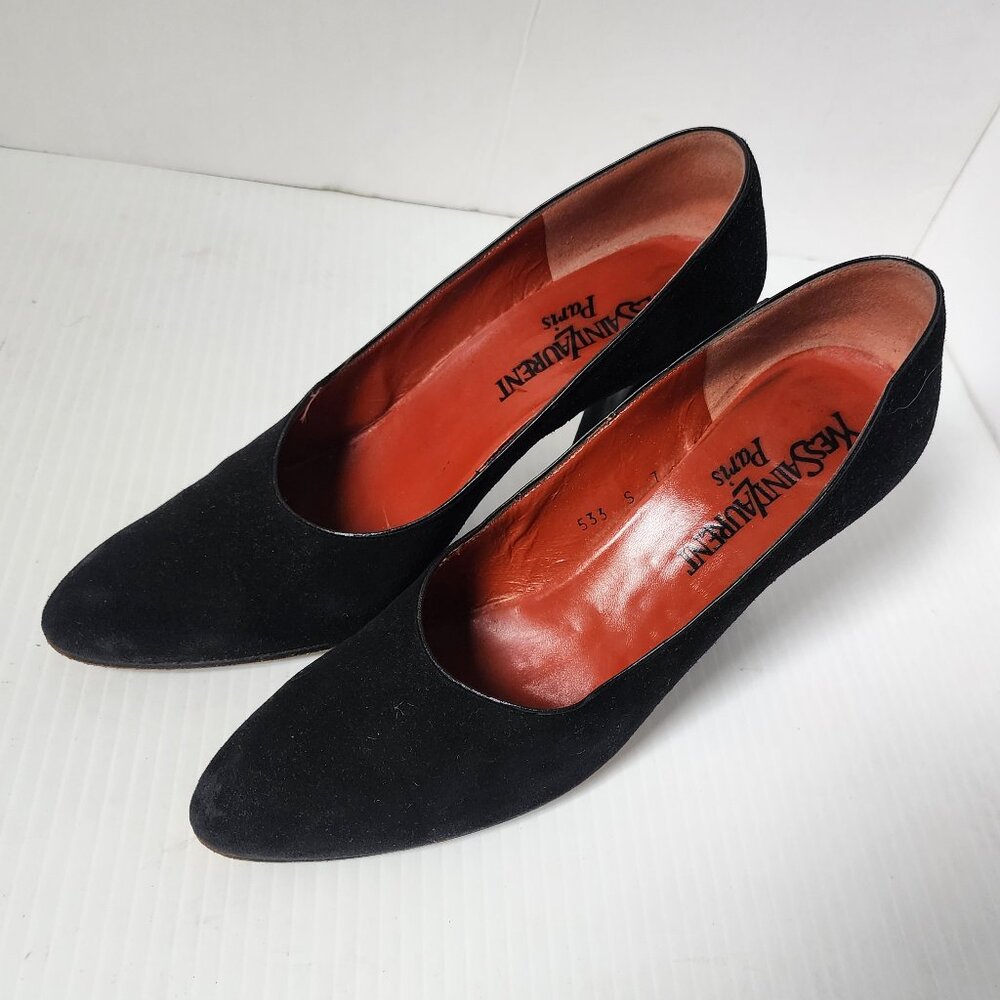 Vintage Yves Saint Laurent Suede Pumps- US 7 Narrow